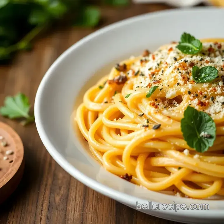 Authentic Italian Carbonara presentation