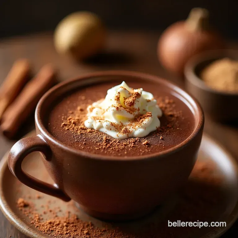 The Aztec Embrace Authentic Mexican Spiced Hot Chocolate presentation