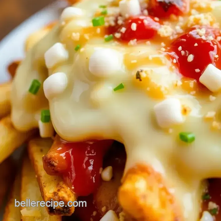 Baked Boba Loaded Fries with Cheesy Goodness presentation