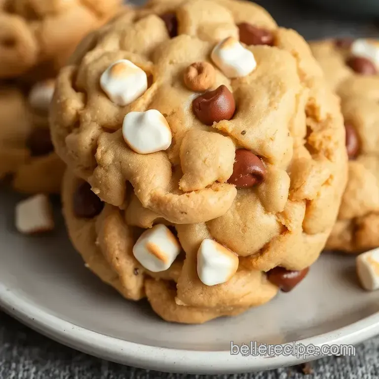 Decadent S&#039 mores Joy Big Cookies with Chips Ahoy Crunch presentation