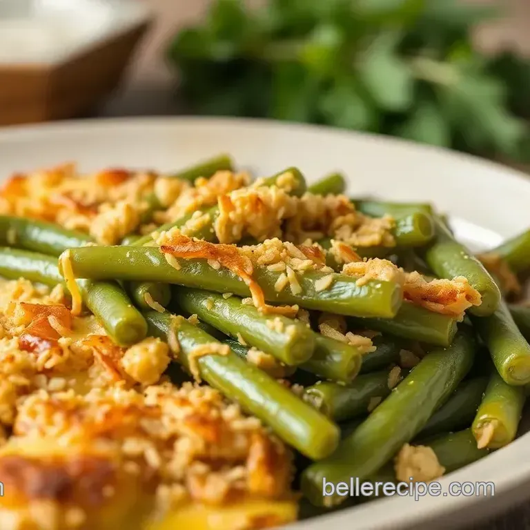 Baked Green Beans with Toasted Garlic and Parmesan