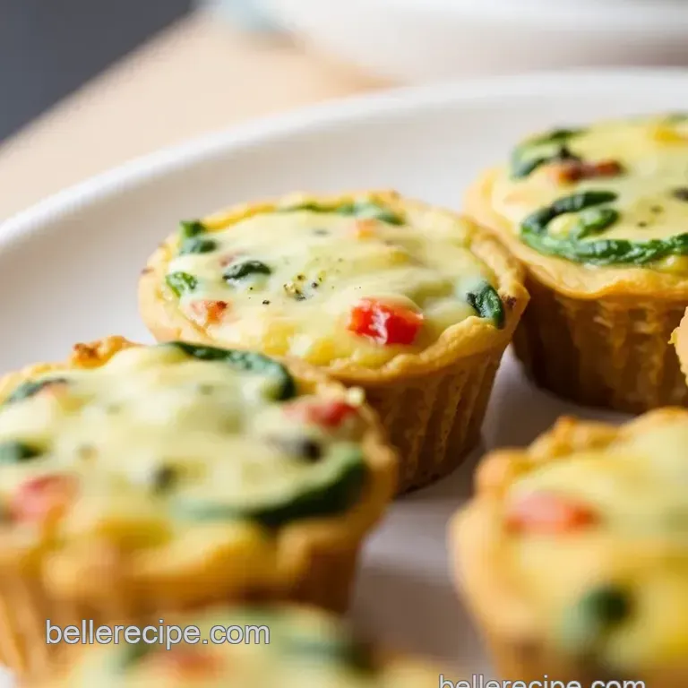 Savory Herb & Cheese Delight Mini Quiches presentation