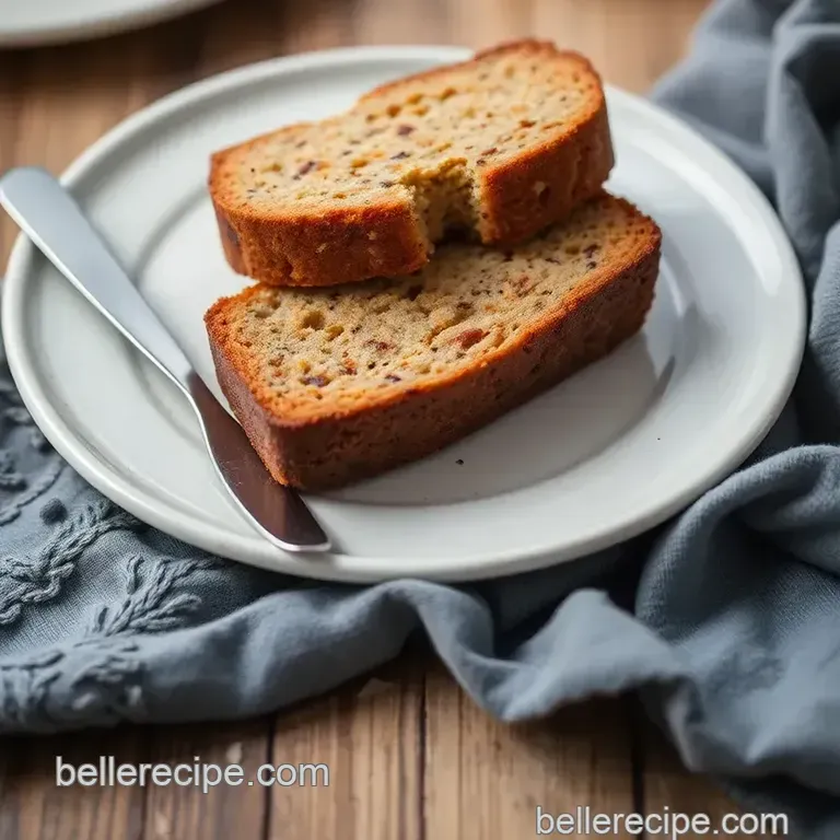 One-Hour Moist Banana Bread presentation