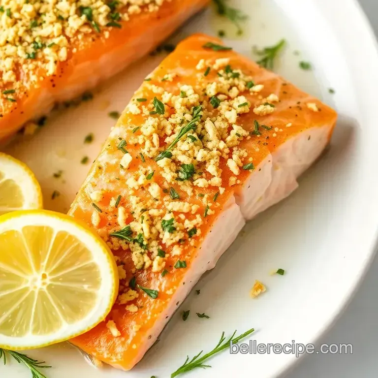 Herb-Crusted Baked Salmon: A Tasty and Healthy Delight presentation