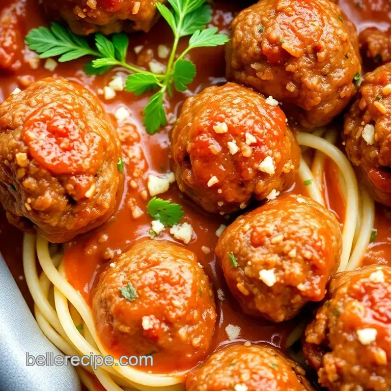 Savory Beef Meatballs: Bake in Just 40 Minutes! presentation