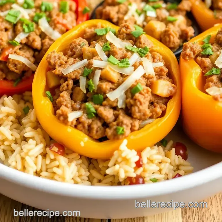 Savory Stuffed Bell Peppers: A Traditional Family Favorite presentation