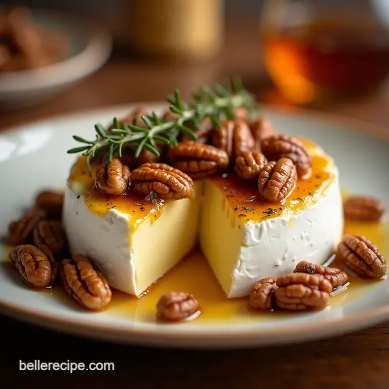 Golden Goodness Effortlessly Elegant Baked Brie with Honey presentation