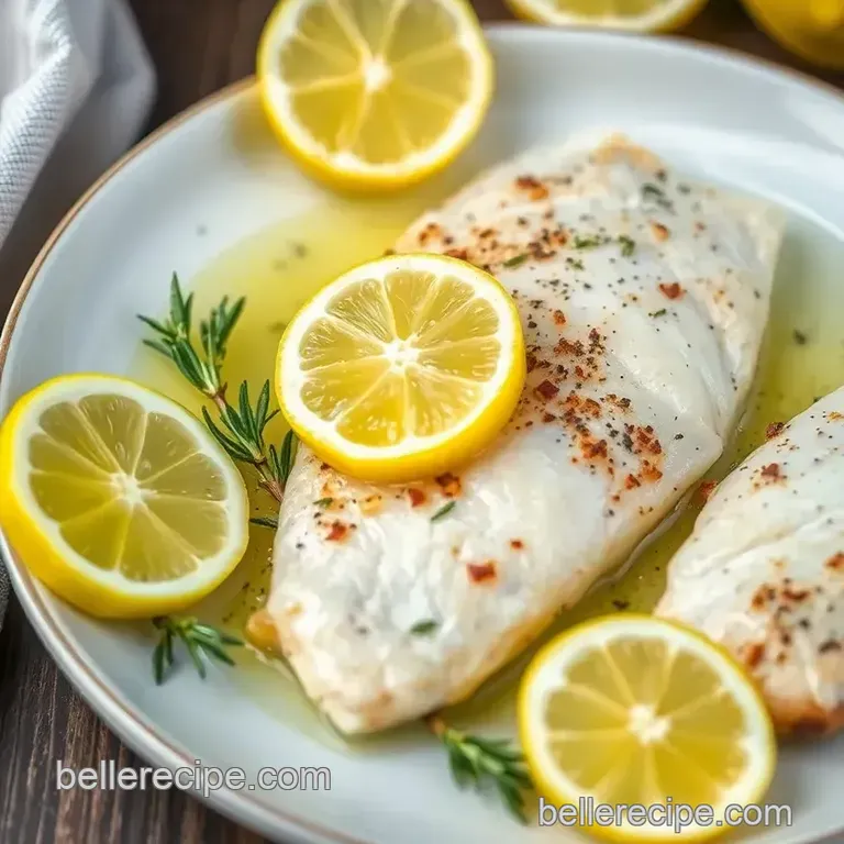 Baked Corbina with Zesty Lemon Delight presentation