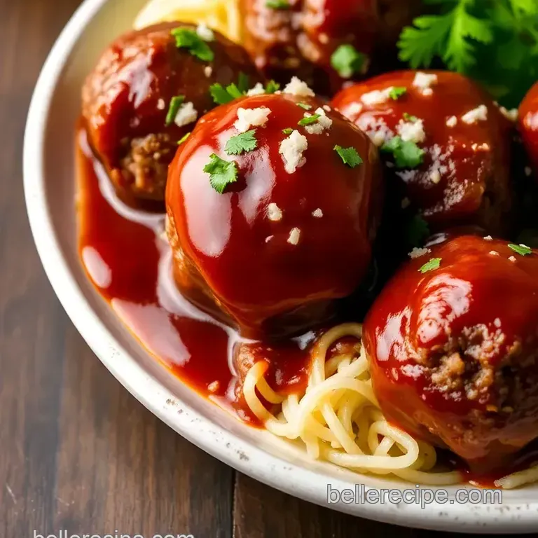 Sweet BBQ Baked Meatballs: A Tangy Twist on a Classic Comfort Dish presentation