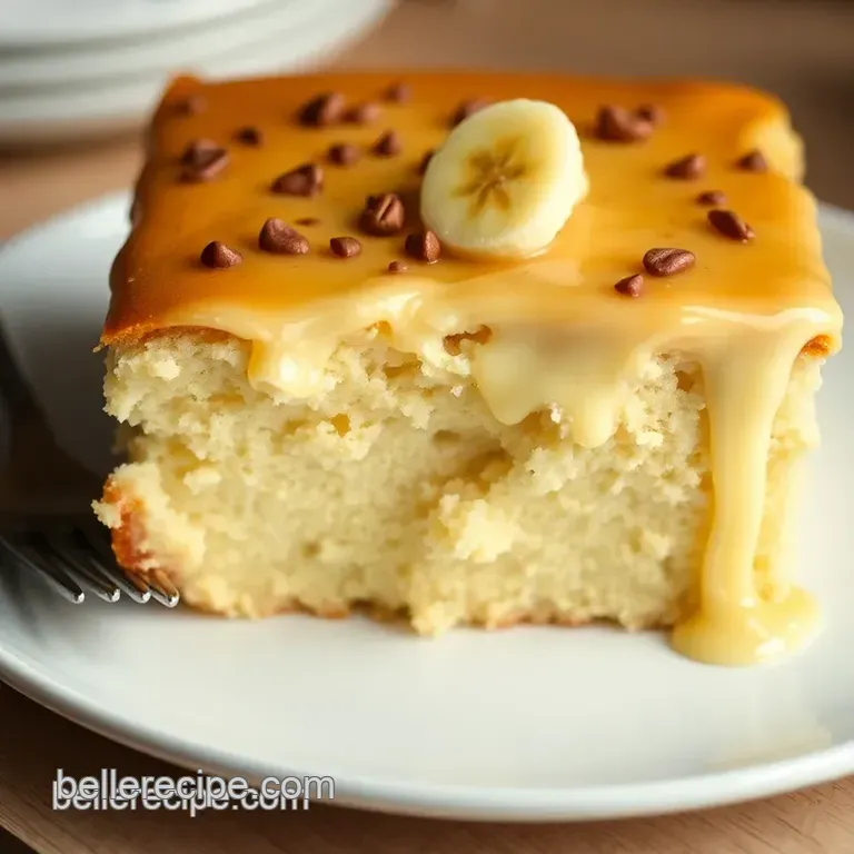 Banana Pudding Tres Leches Cake: A Decadent Twist on a Classic Dessert presentation