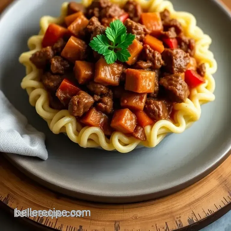 Big Bad Beef Chilli with a Chocolate Kick presentation