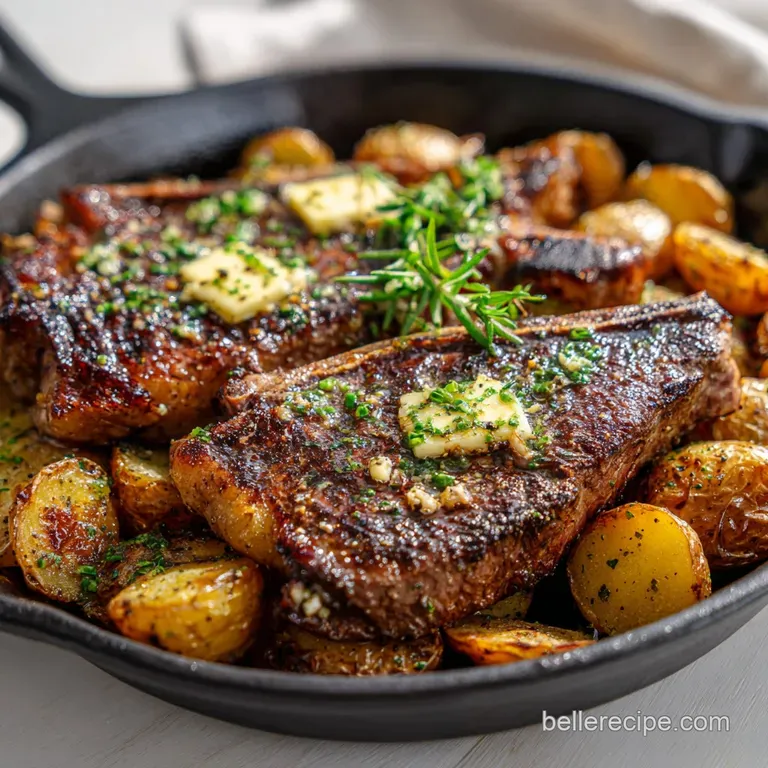 Blackstone Dinner Recipe with Garlic Butter Steak