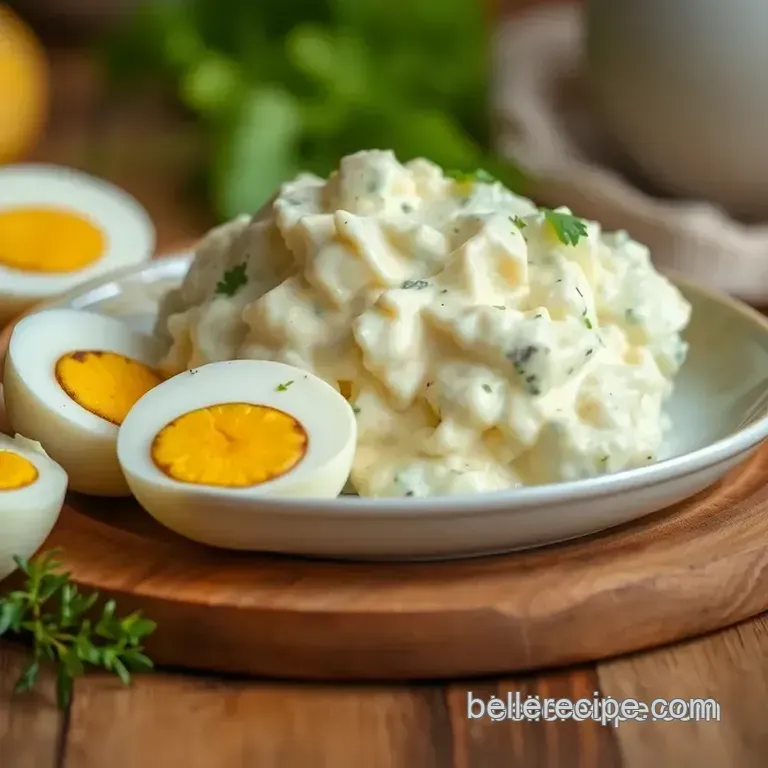 Easy Creamy Boiled Egg Salad Delight presentation