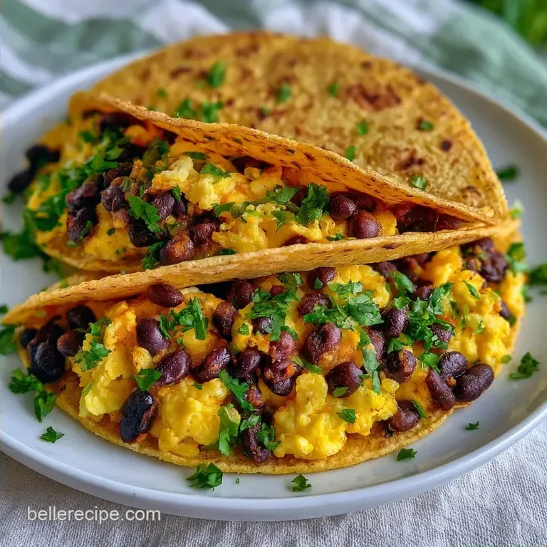 Breakfast Taco with Beans: Hearty and Savory