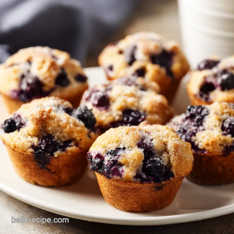 Bursting Blueberry Bliss: Perfect Mini Muffins presentation
