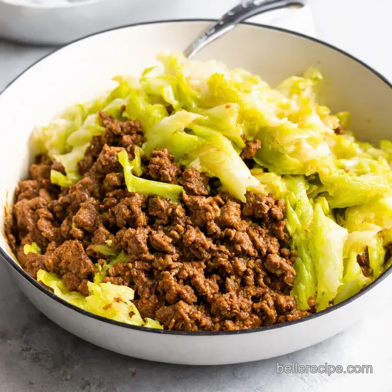 Cabbage Patch Comfort Savory Ground Beef Cabbage Skillet