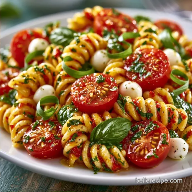 Caprese Cold Pasta Salad with Fresh Basil