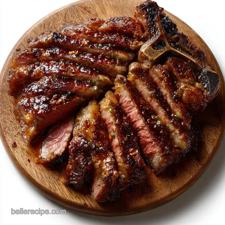 Porterhouse Steak the Kings Cut Seared to Restaurant Perfection presentation