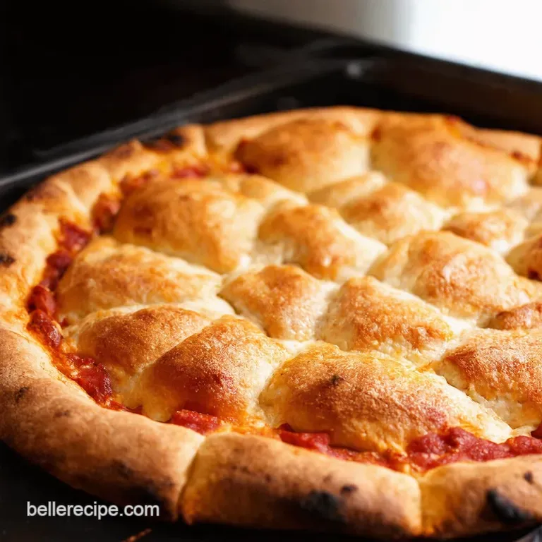Cheaters Delight Crescent Roll Sheet Pan Pizza presentation