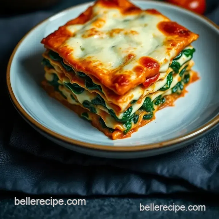 Cheesy Spinach and Ricotta Lasagna: a Comforting Classic presentation