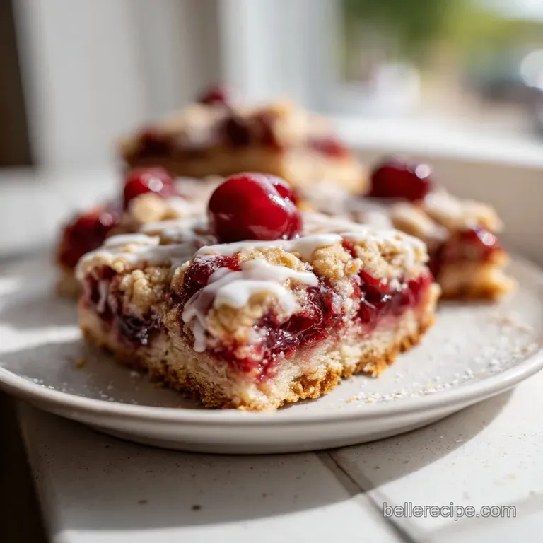 Cherry Pie Bars with Vanilla Glaze