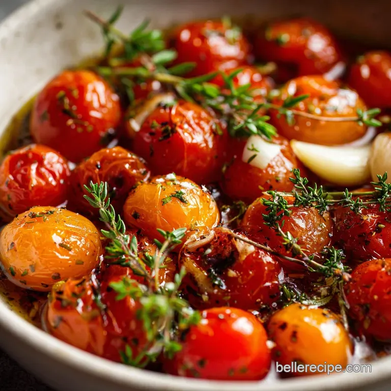 Cherry Tomato Recipe with Garlic and Herbs: Slow Roasted