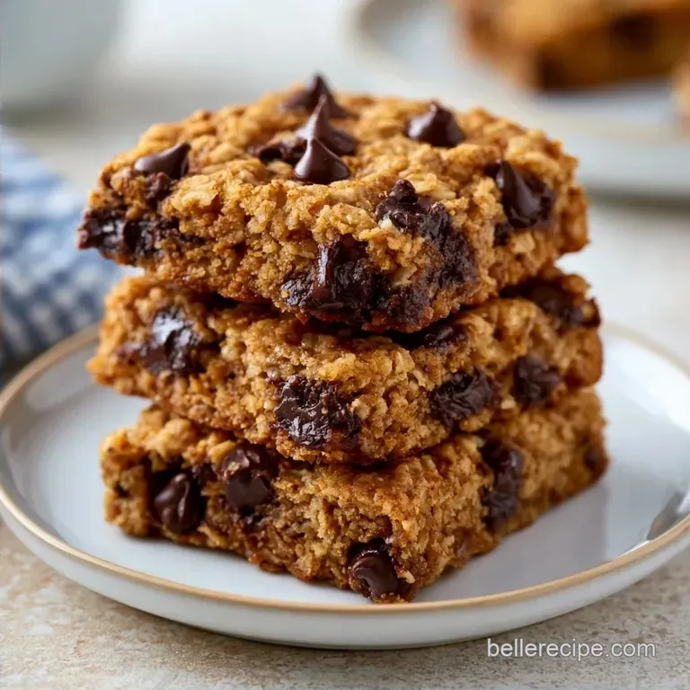 Chewy Oats Chocolate Chip Granola Bars: Honey Sweetened