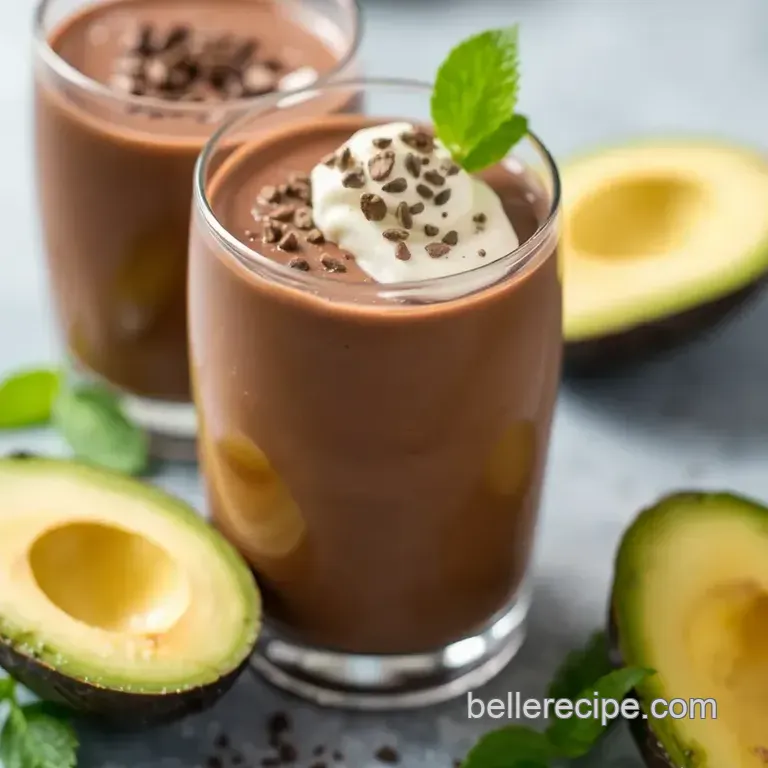 Chilled Avocado Chocolate Delight: A Luxurious Vegan Dessert presentation