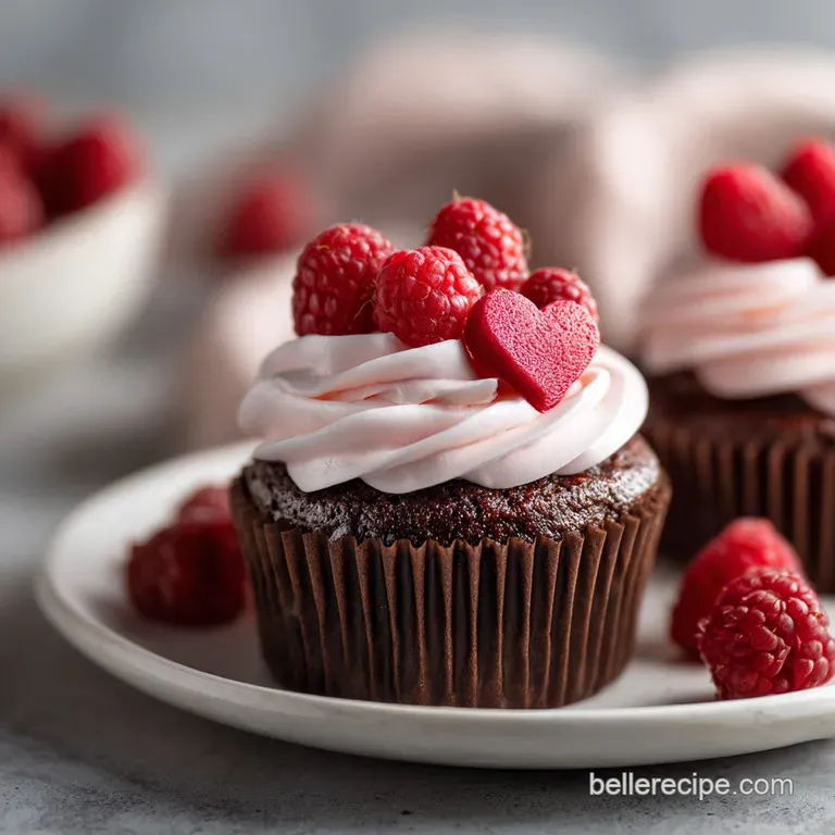 Valentines Chocolate Raspberry Cupcakes