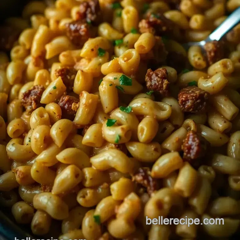 Chorizo Mac &amp Cheese Bake presentation