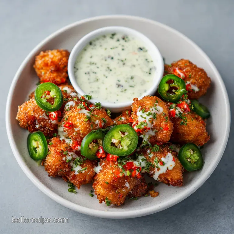 A perfectly drizzled swirl of cool green jalape&ntilde;o ranch dressing over crisp, colorful salad greens.
