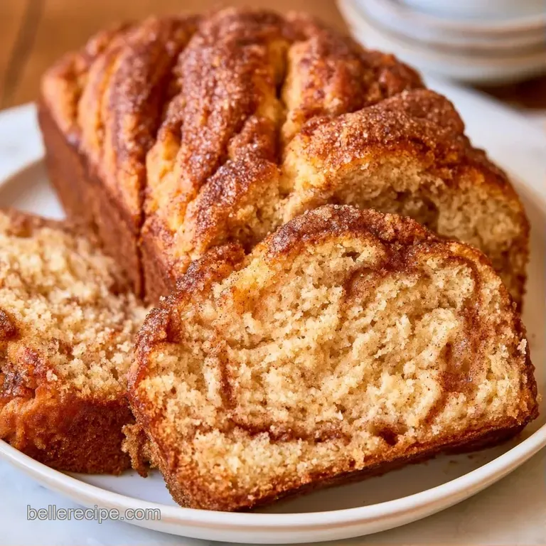 Thick slices of toasted spice bread on a marble platter, paired with a small bowl of honey and fresh cinnamon sticks.