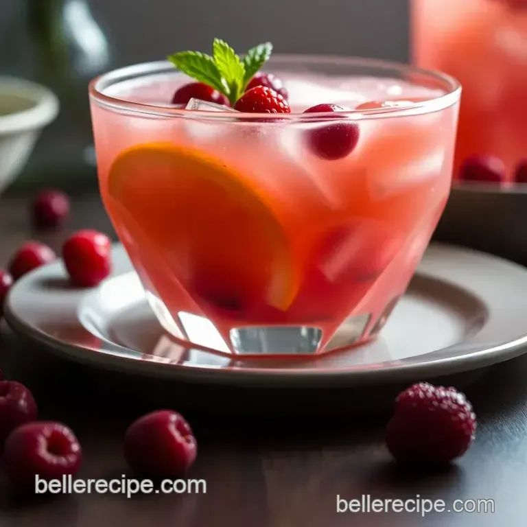 Citrus Berry Fizz: a Delightful Non-Alcoholic Punch presentation