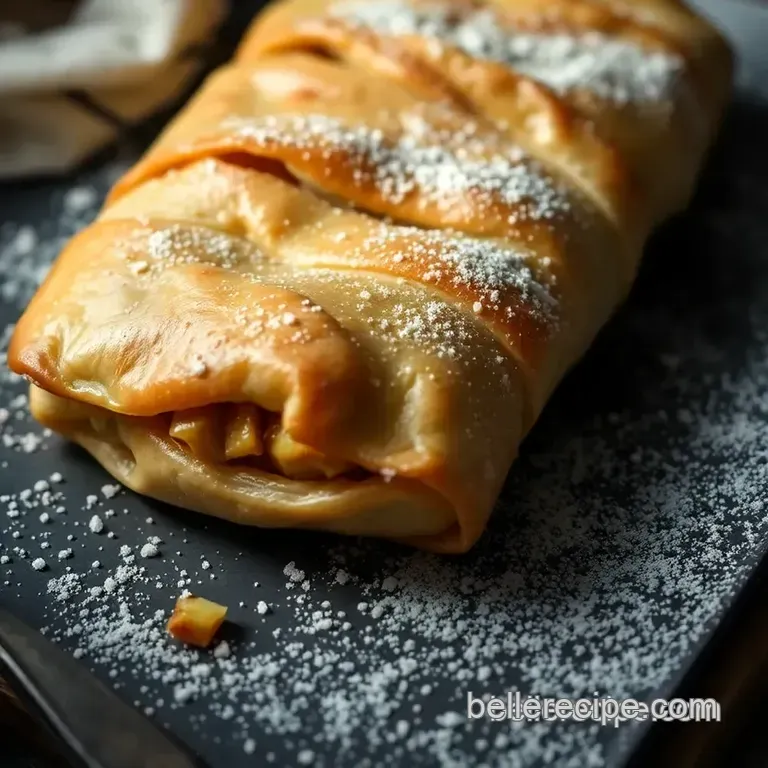 Classic Austrian Apple Strudel: Flaky Fruity Perfection presentation