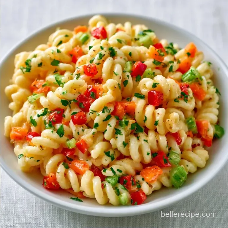 Classic Creamy Pasta Salad: Light and Zesty
