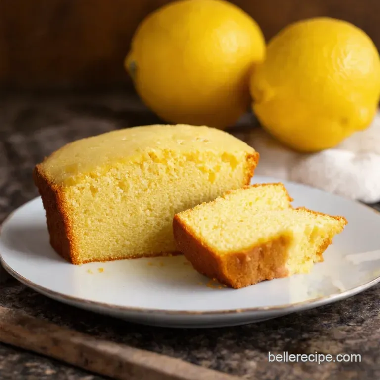 Classic Lemon Glaze for Pound Cake presentation