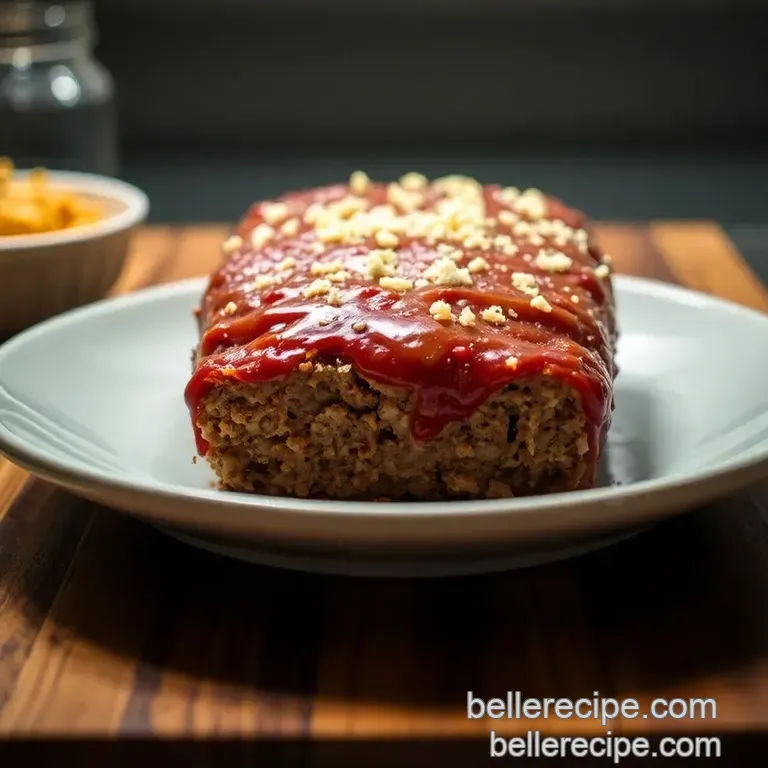 Classic Meatloaf with Sweet and Tangy Glaze presentation