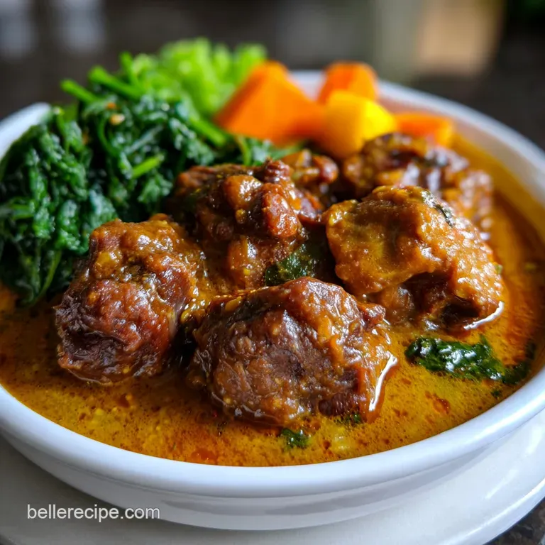 Karekare: Rich Oxtail Vegetable Stew presentation