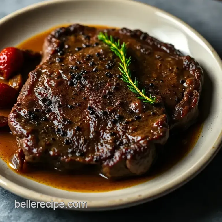 Classic Steak au Poivre: A French Culinary Delight presentation