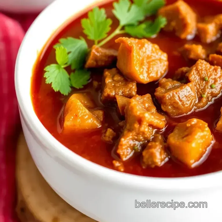 Hearty Menudo Soup with Love presentation