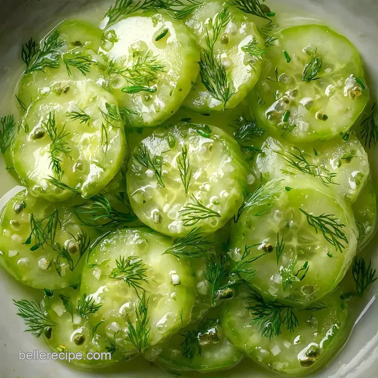 Crisp, translucent vegetable slices arranged on a white ceramic platter with fresh, bright green coriander sprigs.