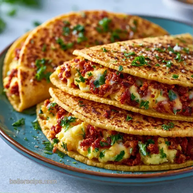Three golden-brown tacos arranged on a slate platter with creamy avocado slices and a side of zesty red salsa.