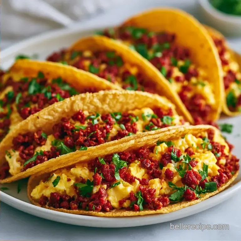 Corn Tortilla Breakfast Tacos: Crispy Cheese Crust