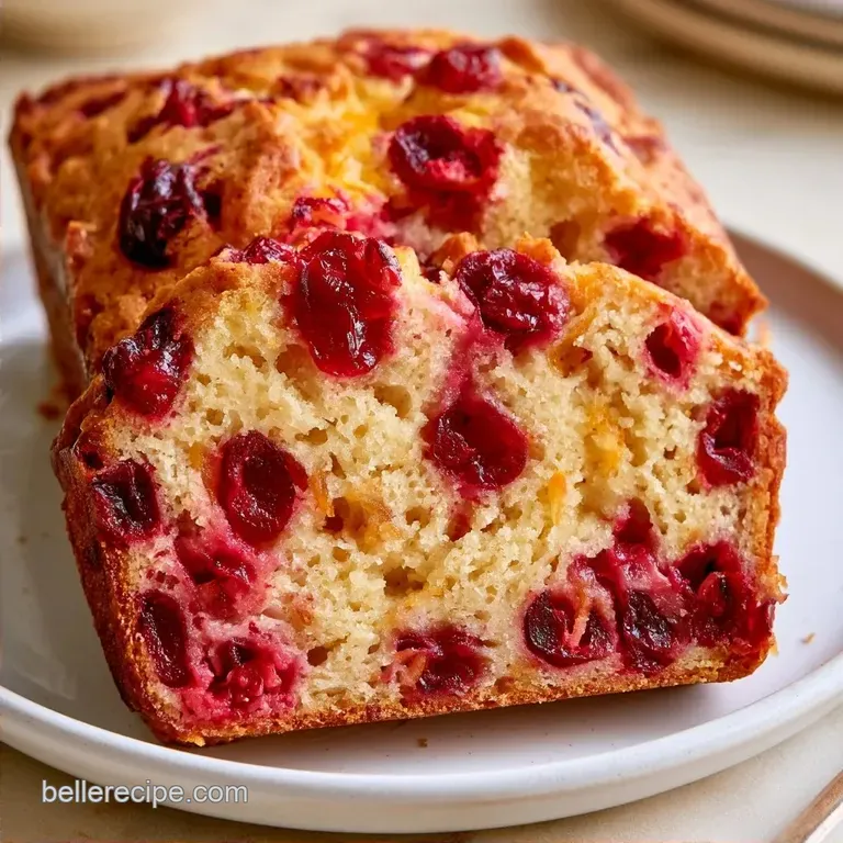 Cranberry Orange Quick Bread with Citrus Glaze