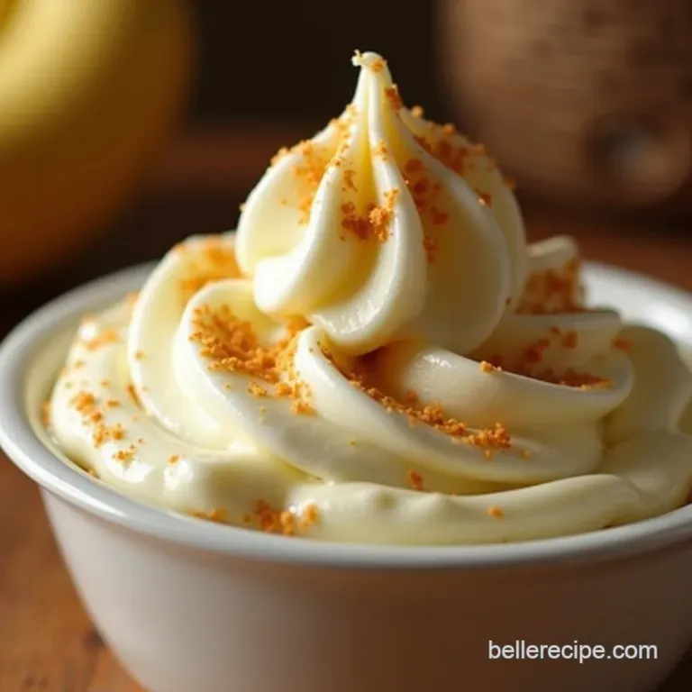 The Ultimate NoBake Banana Pudding with Tangy Cream Cheese Swirl presentation
