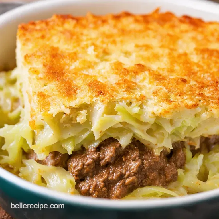 Creamy Cabbage Beef Bliss Casserole presentation