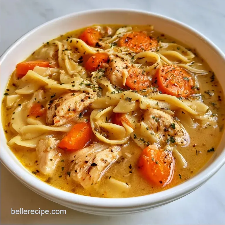 Creamy Chicken Noodle Soup: Smooth and Hearty