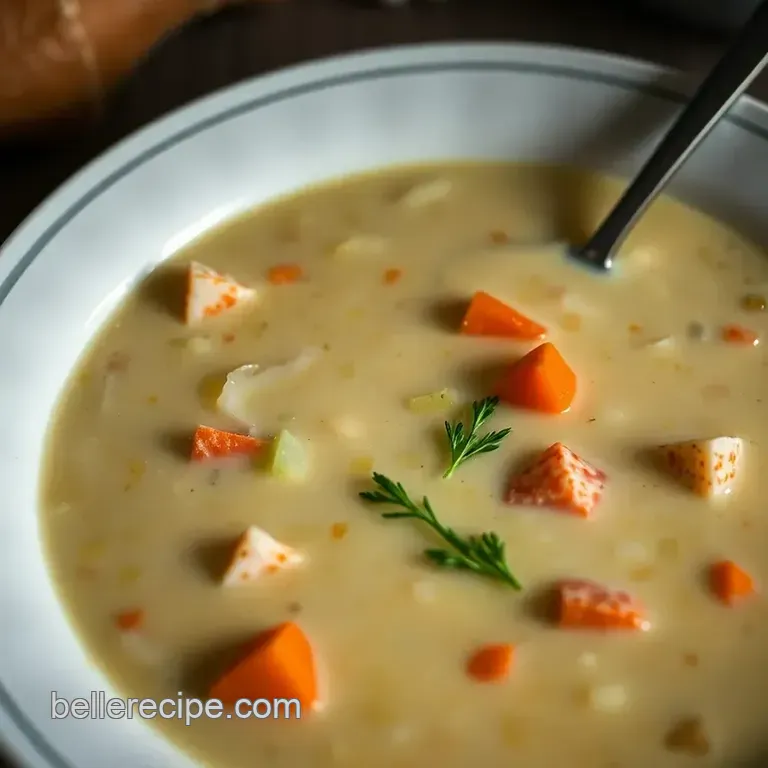 Creamy Dreamy Lobster Bisque presentation