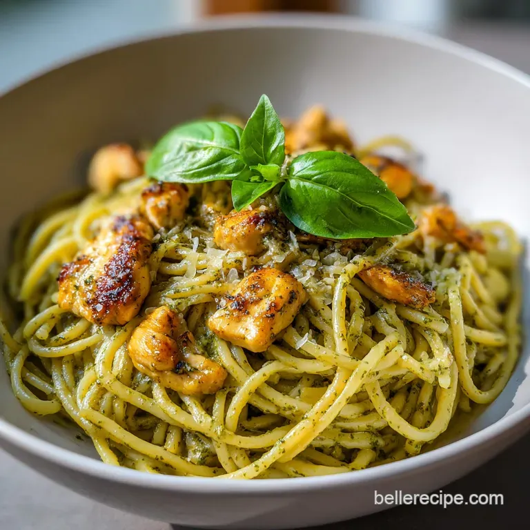 Creamy Garlic Basil Pasta with Chicken