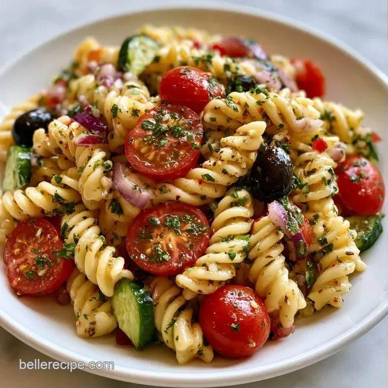 A white ceramic bowl filled with creamy pasta and bright vegetables, garnished with fresh parsley on a linen cloth.